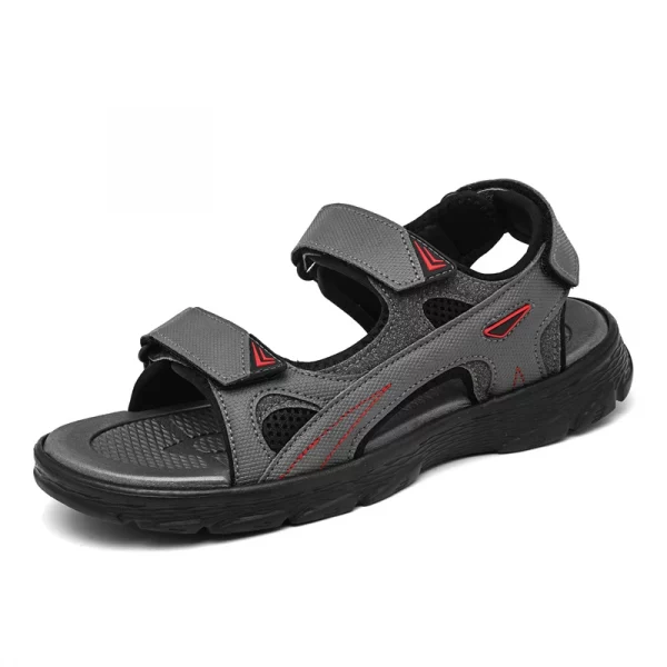 Mens Sports Sandals Outdoor Hiking Waterproof Beach Sports Mens Sandals Summer Open Toe Adjustable Laces - Image 5
